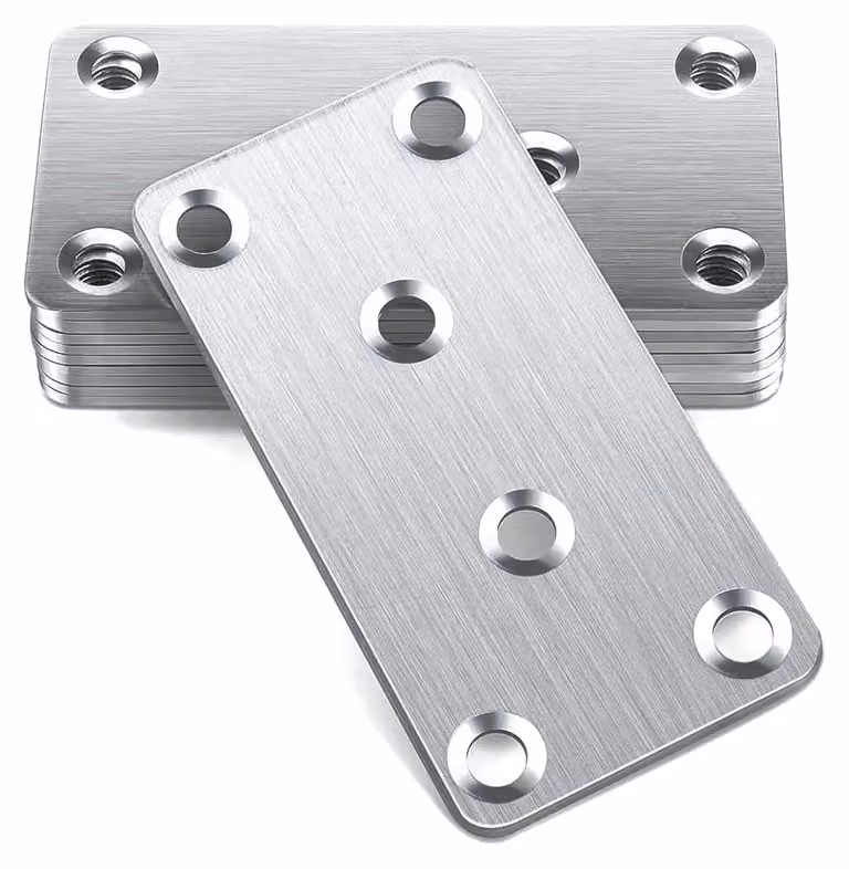 10 piastre di collegamento piatte - 50 x 100 x 1,8 mm, acciaio temprato