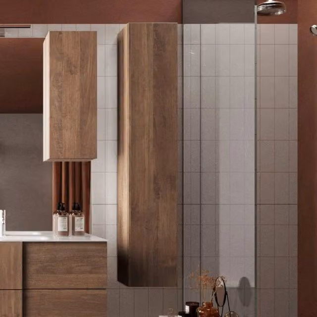Colonna bagno sospesa Salemi colore rovere mercure L/P/H: 26 x 25 x 138 cm
