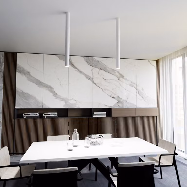 Spot a soffitto bianco 80 cm circolare 1xGU10 8W TECNO Emibig