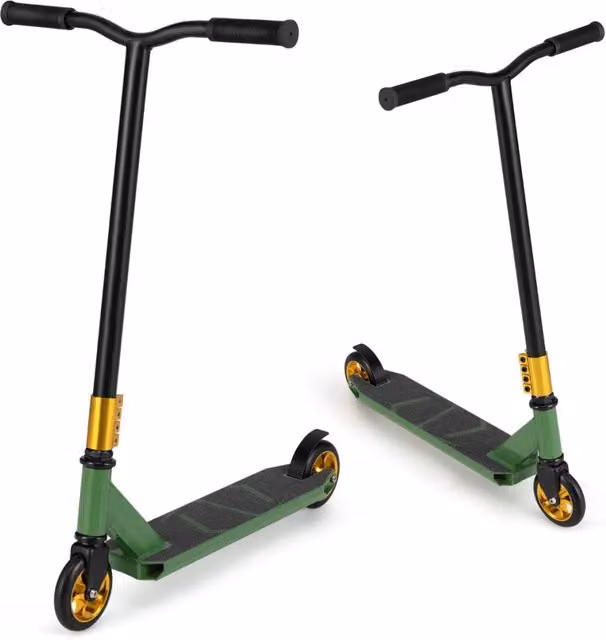 Monopattino stunt 67 x 47,5 x 82,5 cm 2 ruote in PU freno posteriore design moderno telaio in alluminio verde 20_0014582