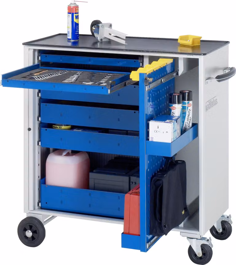Carrello da officina B1000 6SL 1LW grigio/blu
