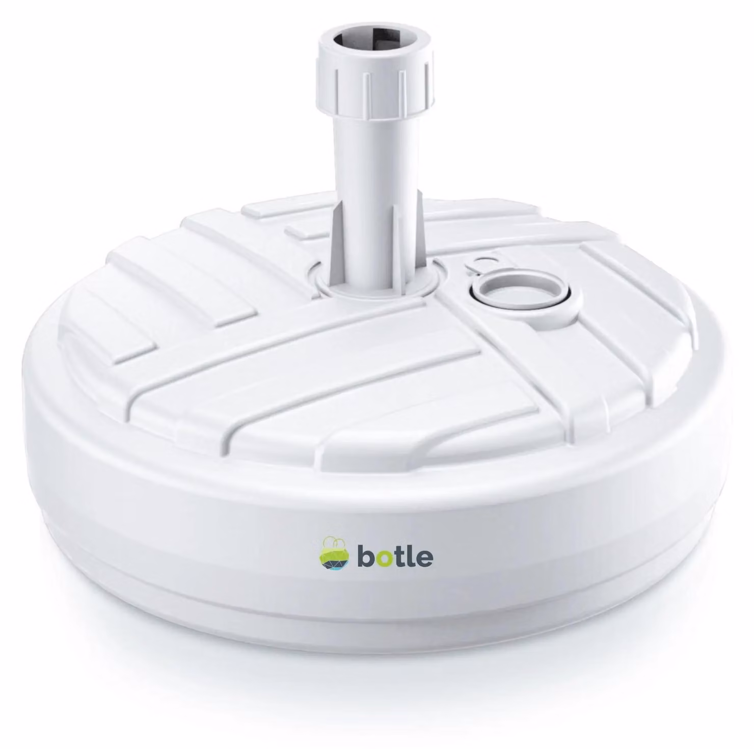 Supporto per ombrellone da giardino - Rotondo - Autoportante - Bianco