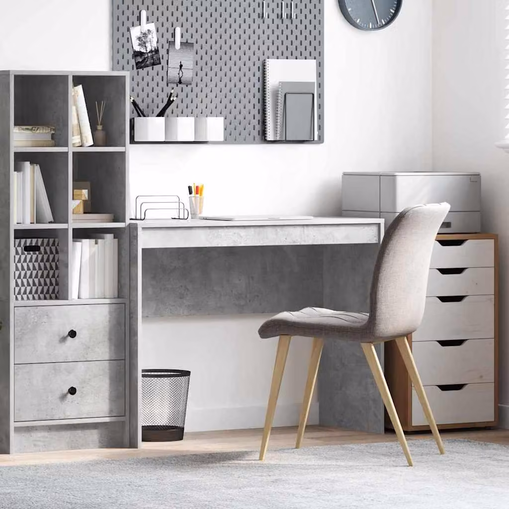 Maison Exclusive - Scrivania in cemento grigio 100 x 40 x 76 cm