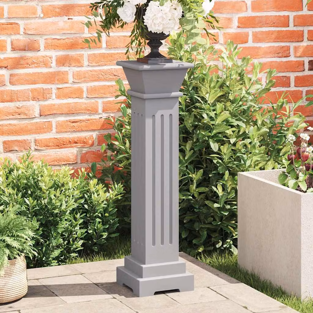 Piedistallo per piante classico vidaXL in MDF grigio L/P/H: 17 x 17 x 66 cm
