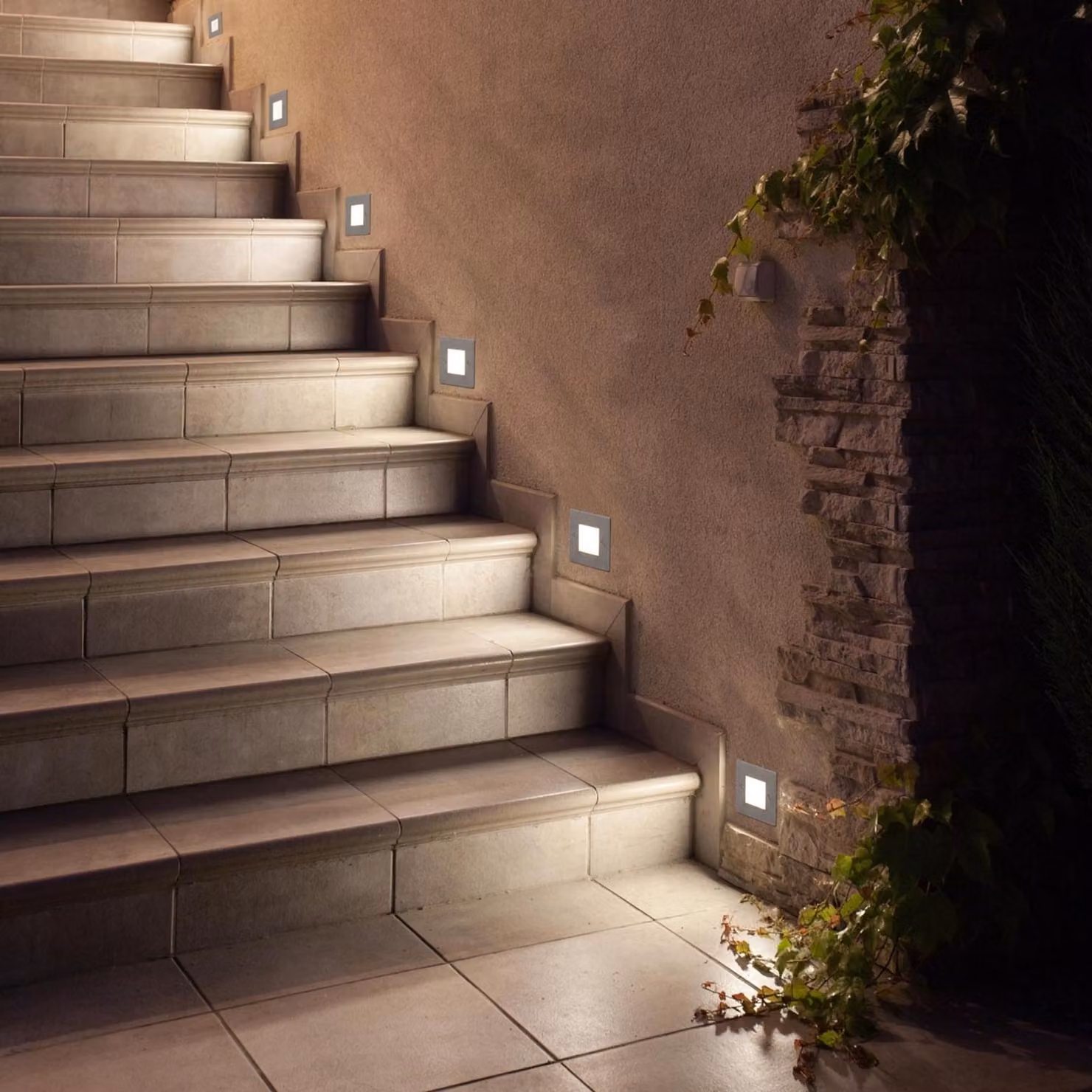 Lampada da parete a LED FROL IP65 nichel opaco