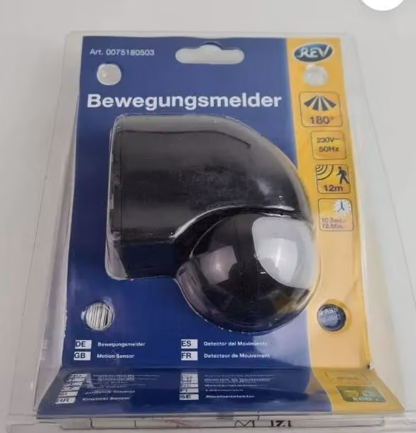 Rilevatore di movimento, montaggio a superficie, 230V/1000W, REV