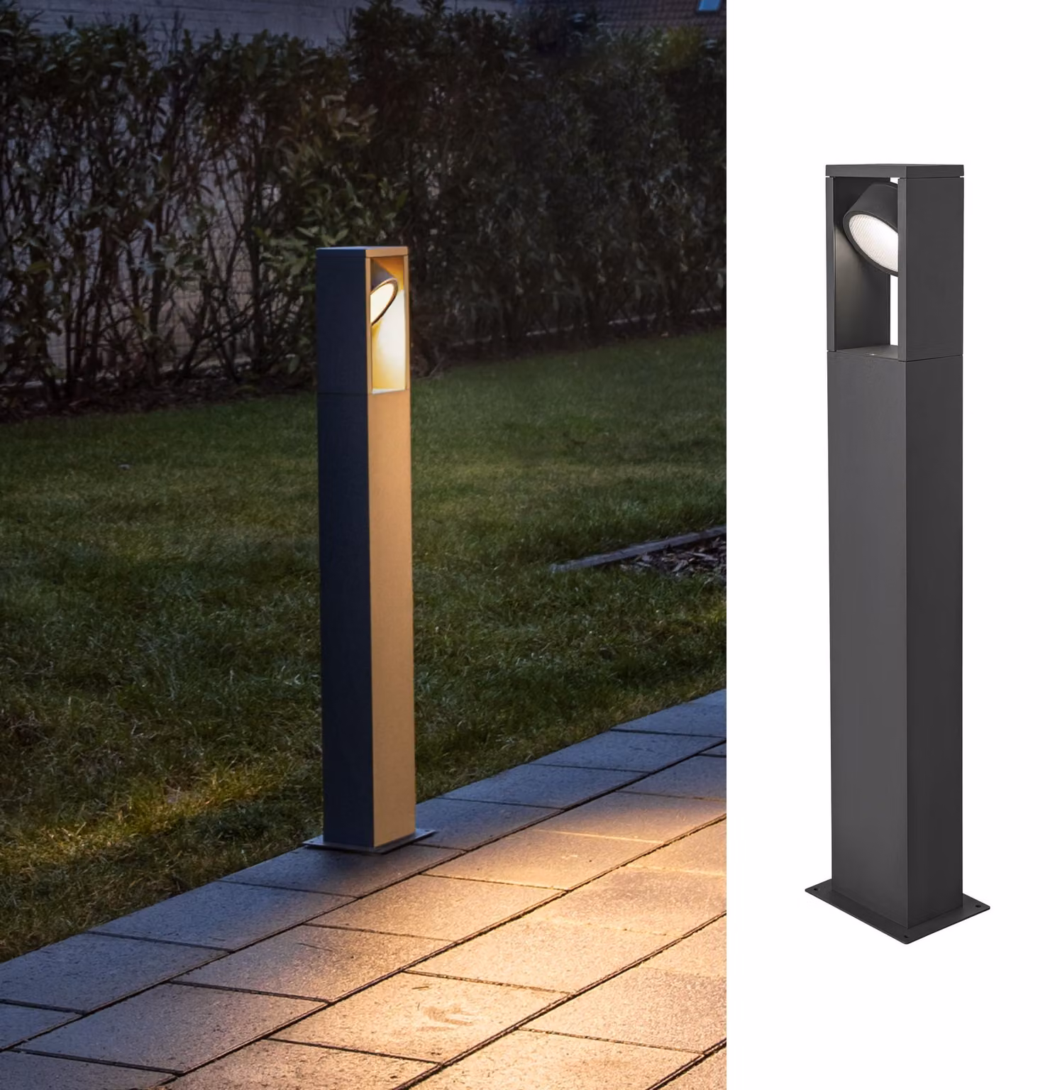 Lampada da terra ESKINA FRAME 75 FL LED, grado di protezione IP65, 15 W, 1100/1200 lumen, colore antracite