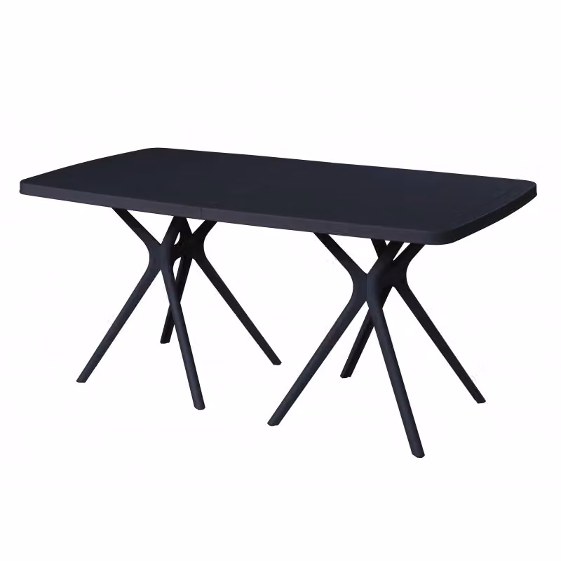 Tavolo rettangolare design Portofino di Flow colore antracite opaco – 2