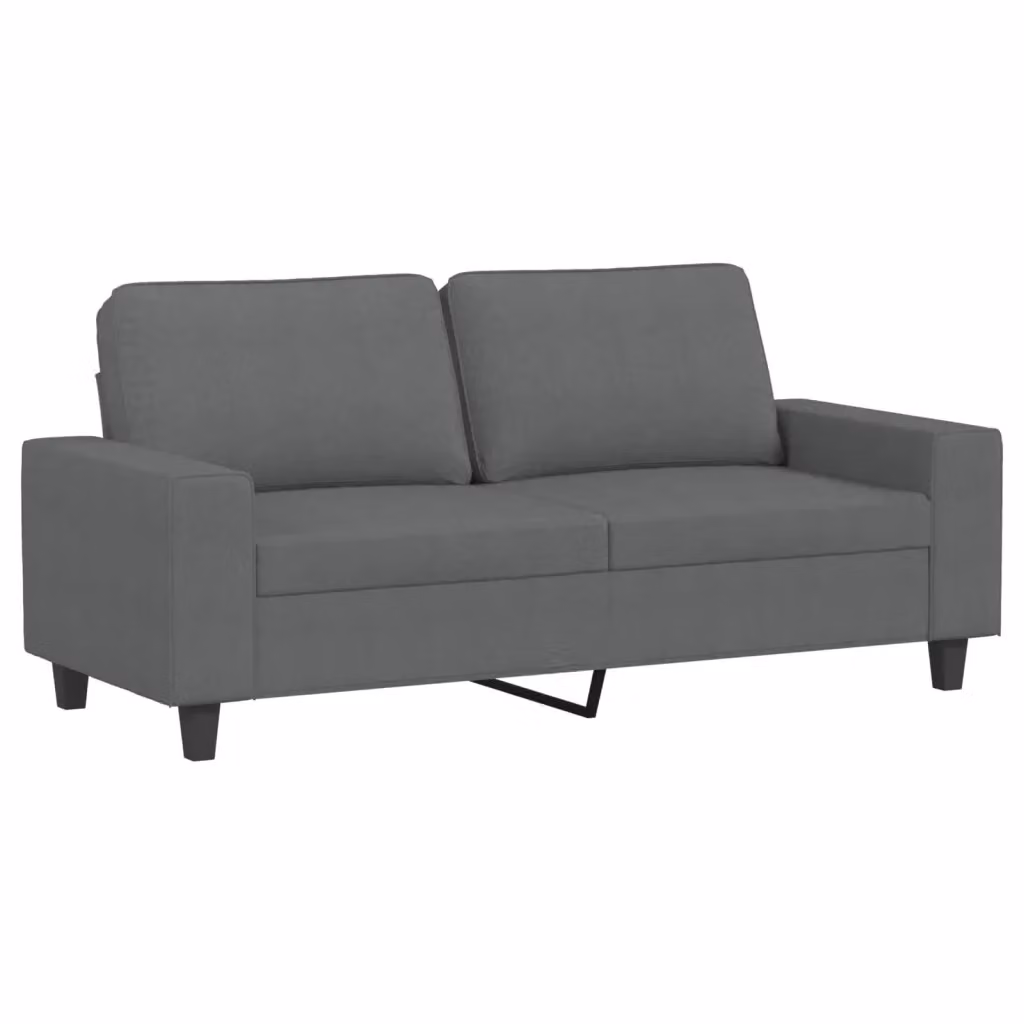 Divano a 2 posti Design Mania in tessuto grigio con struttura in metallo per il tuo soggiorno – 2