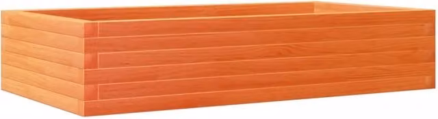 Fioriera rialzata per piante fiori terrazza giardino finitura a cera 110 x 60 x 23 cm legno di pino massiccio marrone 02_0038438