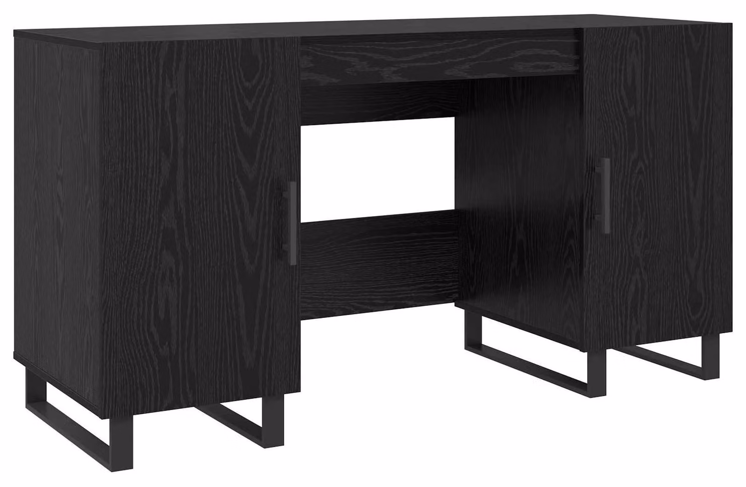Scrivania Rovere nero 140 x 50 x 75 cm Legno multistrato