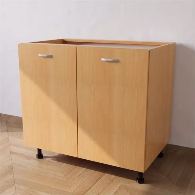 Base cucina Calandrelli con 2 ante a battente, finitura faggio, L 80 cm, P 55,5 cm, H 72 cm