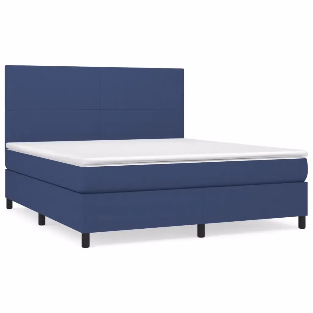 Letto Ibrido con Giroletto a Molle e Materasso vidaXL, Colore Blu e Bianco, L/P/H: 160 x 200 x 128 cm – 2