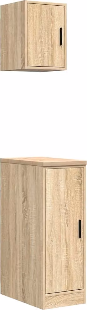 Armadi da Garage 2 pz Rovere Sonoma in Legno Multistrato