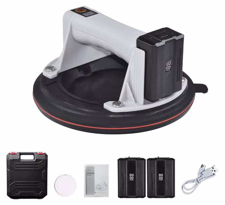 Aspiratore a vuoto, capacità di sollevamento fino a 300 kg, display digitale, colore grigio