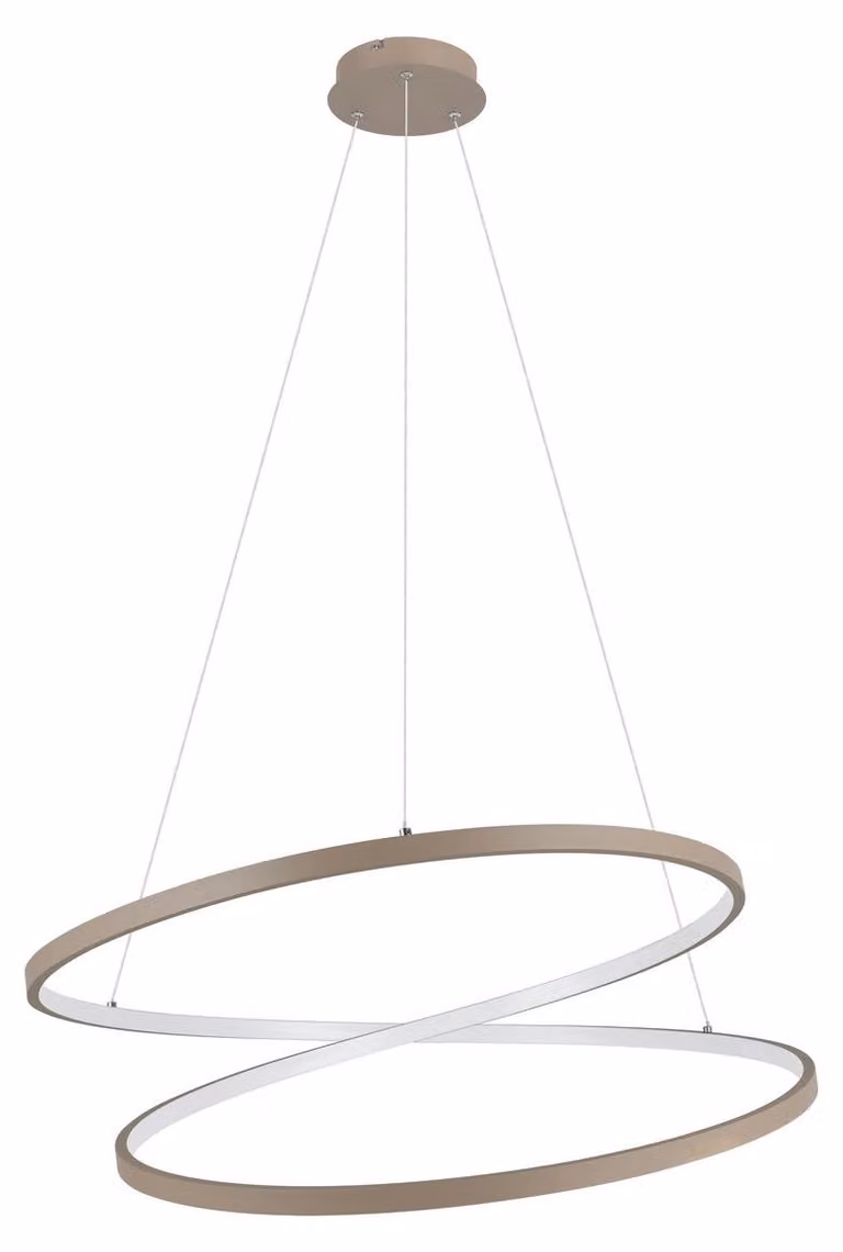 Lampada a sospensione LED EGLO - Lampada a sospensione moderna per tavolo da pranzo, sala da pranzo e soggiorno, lampada di design in metallo, a spirale, bianco caldo, Ø 70 cm, a risparmio energetico