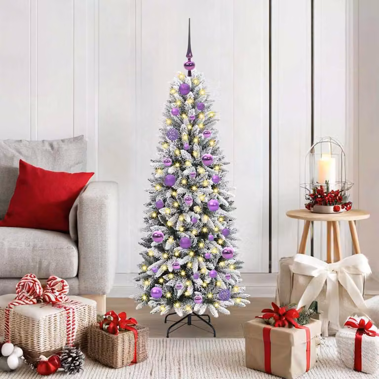 Maison Exclusive - Albero di Natale artificiale, colore bianco, altezza 120 cm