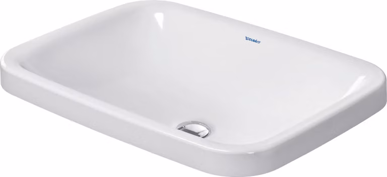 Duravit lavabo encastré DuraStyle 60cm encastré par le dessus, sans trop-plein sans plage de robinetterie, 0372600000, 0372600000