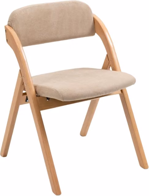 Sedia da pranzo pieghevole 79x54x60 cm in legno beige, set da 2, senza montaggio