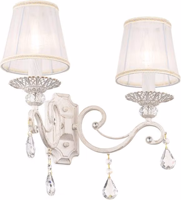 Lampada da parete Elegant in Metallo Grace Bianco con Oro