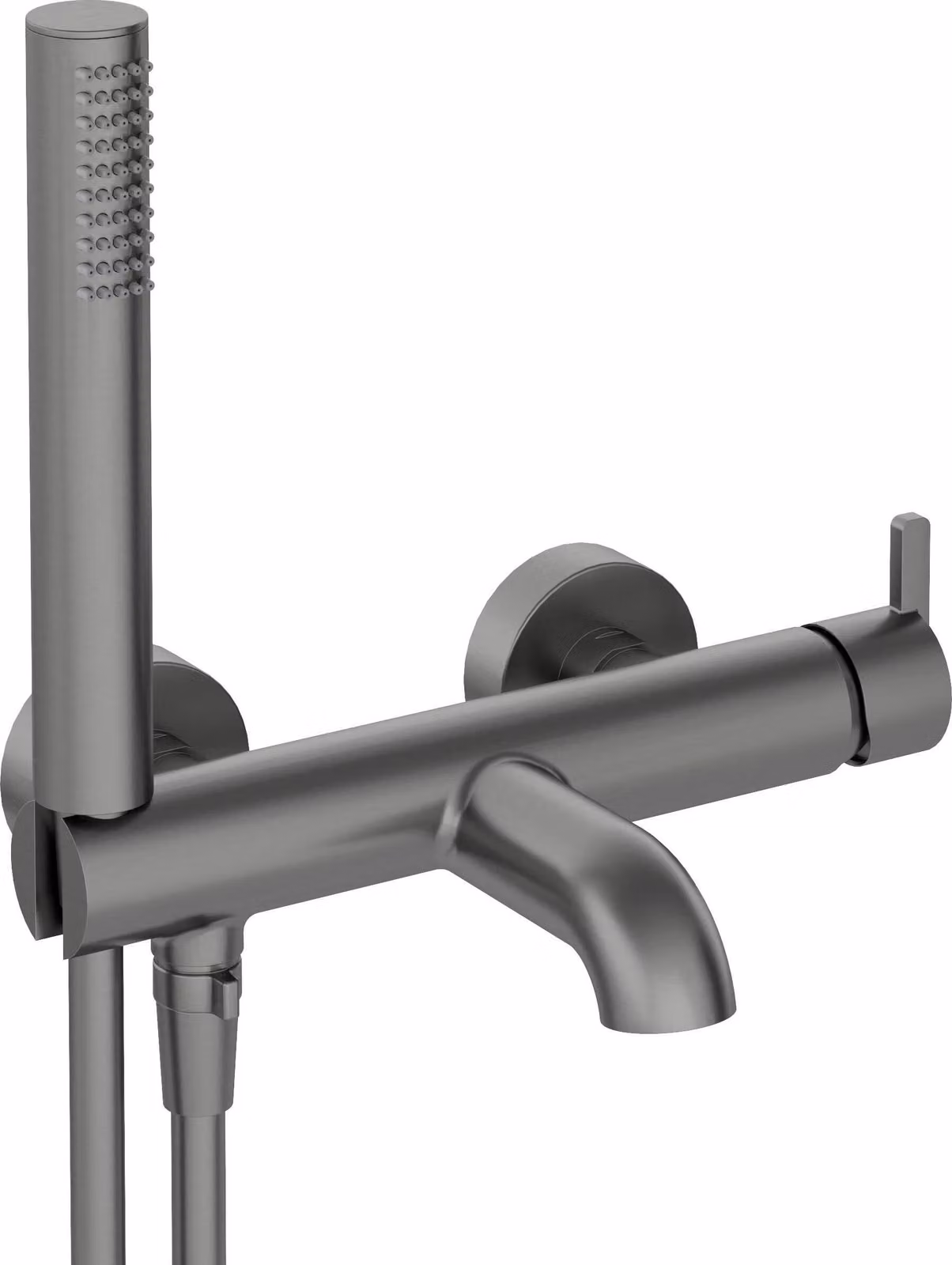 Rubinetto da bagno Silia titan, con set doccia (BQS_D11M)