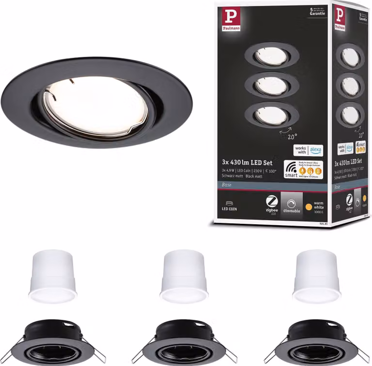 Paulmann Luce da incasso LED Set base orientabile