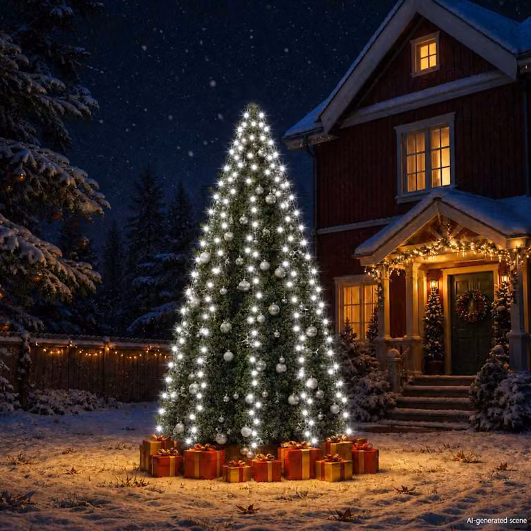 vidaXL Rete di Luci per Albero di Natale con 300 LED Bianco Freddo, 300 cm