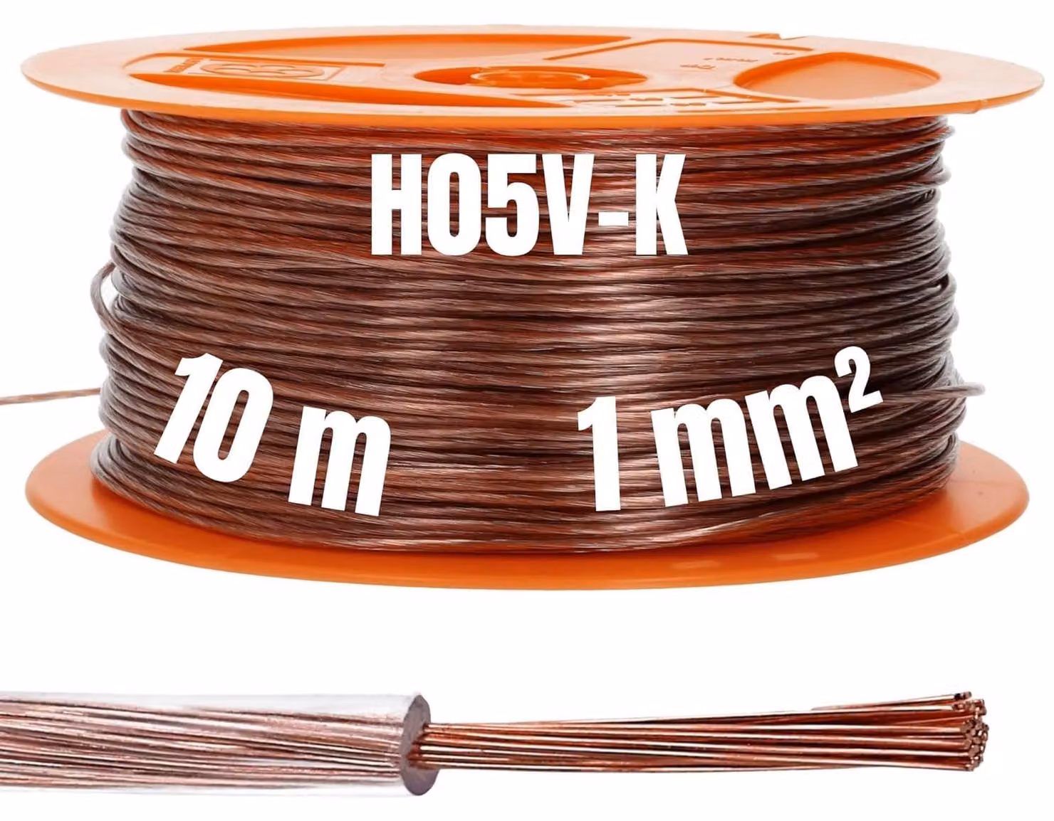Kalitec 10 metri di cavo di cablaggio trasparente H05V-K (X05V-K) 1 mm² I PVC flessibile unipolare I Filo a trefoli 1mm2 I Cablaggio a filo sottile unipolare I Filo di commutazione unipolare