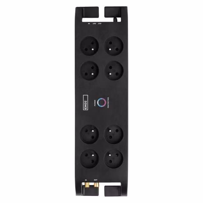 Limitatore di sovratensione EMOS - 8 prese, 3 m, nero 71945