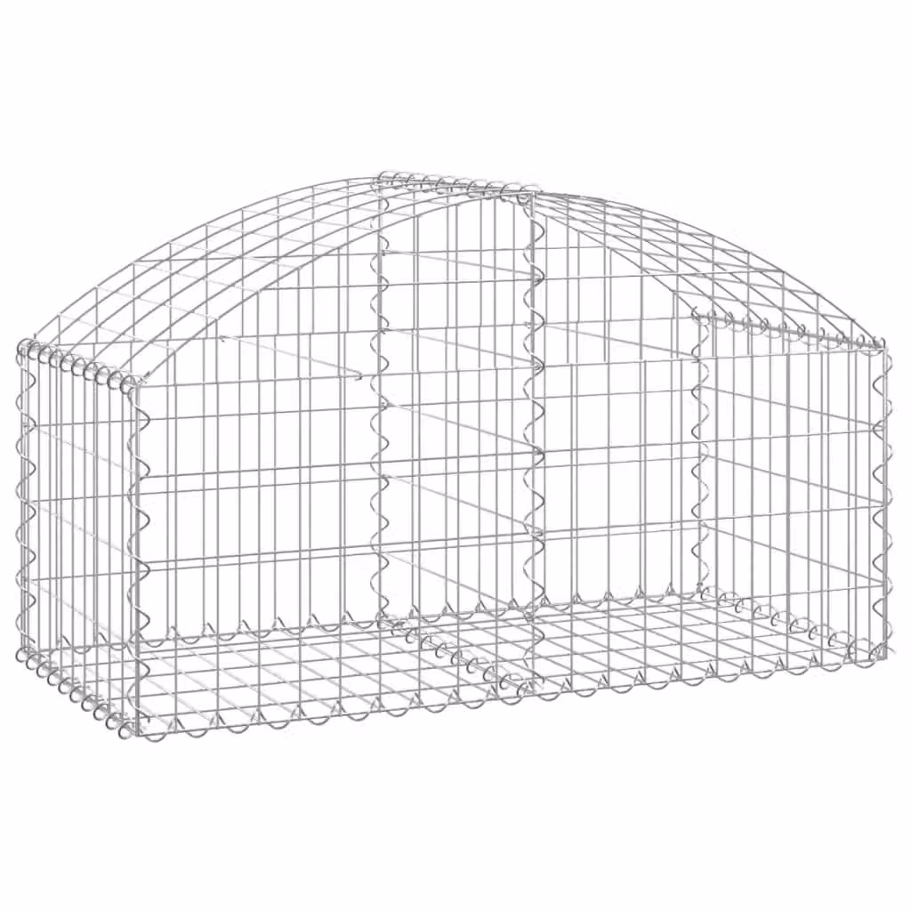 Cesto Gabbione ad Arco 100x50x40/60 cm Ferro Zincato