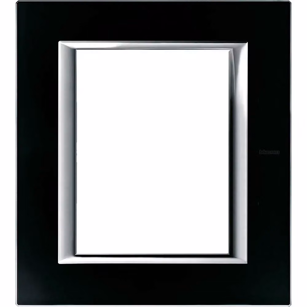 Placca Bticino Axolute 3+3P in Vetro Nero Notte HA4826VNN – 2