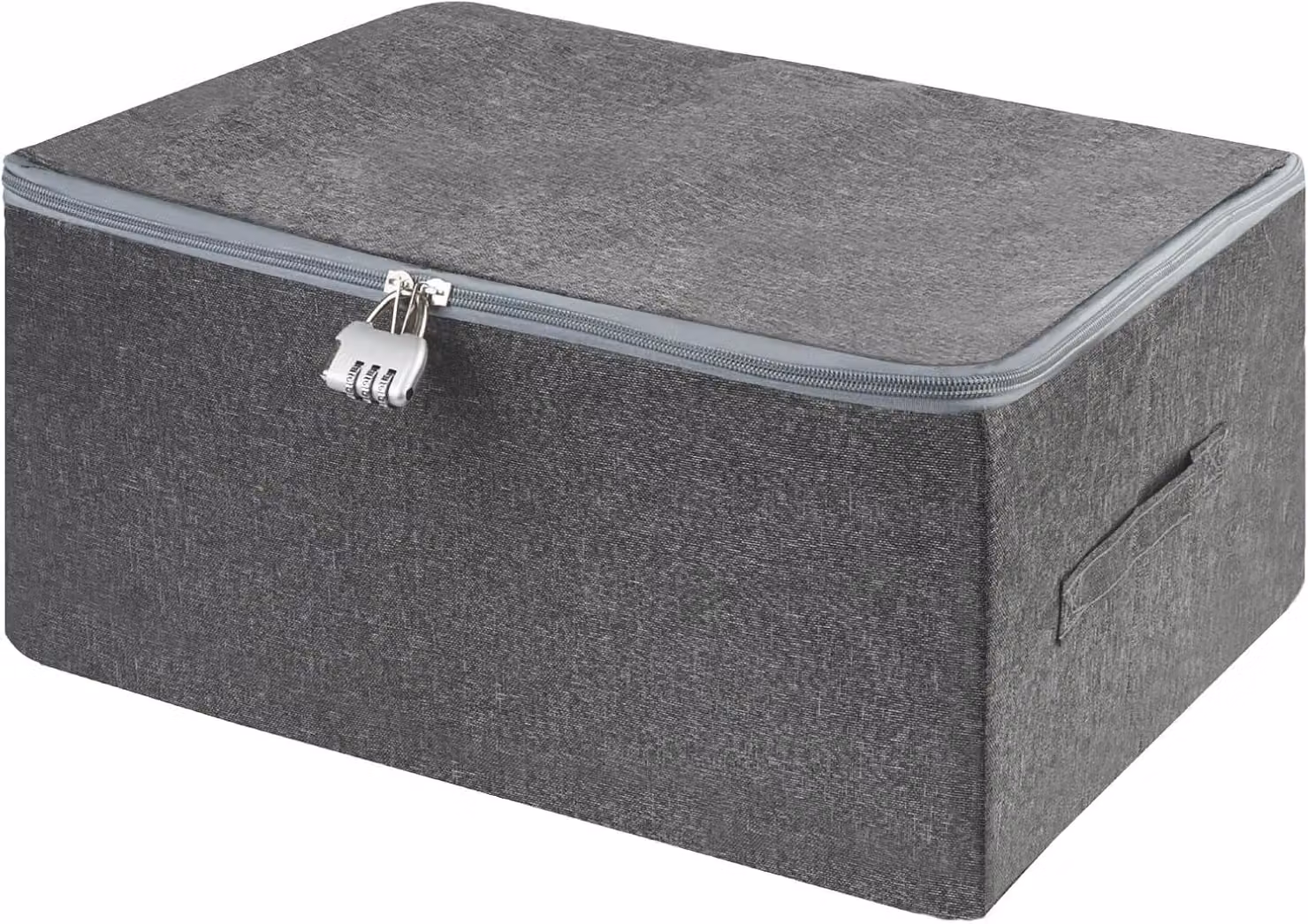 Contenitore con coperchio, in tessuto, 40 x 30 x 21 cm, pieghevole, con serratura, per abbigliamento