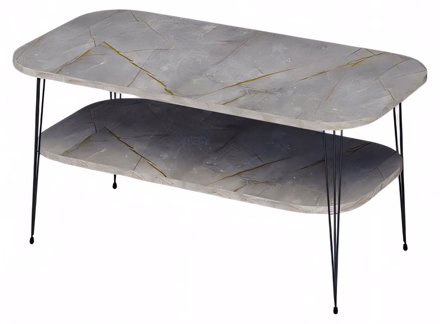 Moderner grauer Couchtisch aus Holz mit stilvollem Design