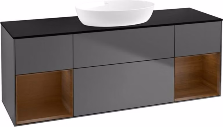 V&B Illuminazione a parete del mobile Finion 160cm, Pl bla m, Reg wal ven, Anthrac. m
