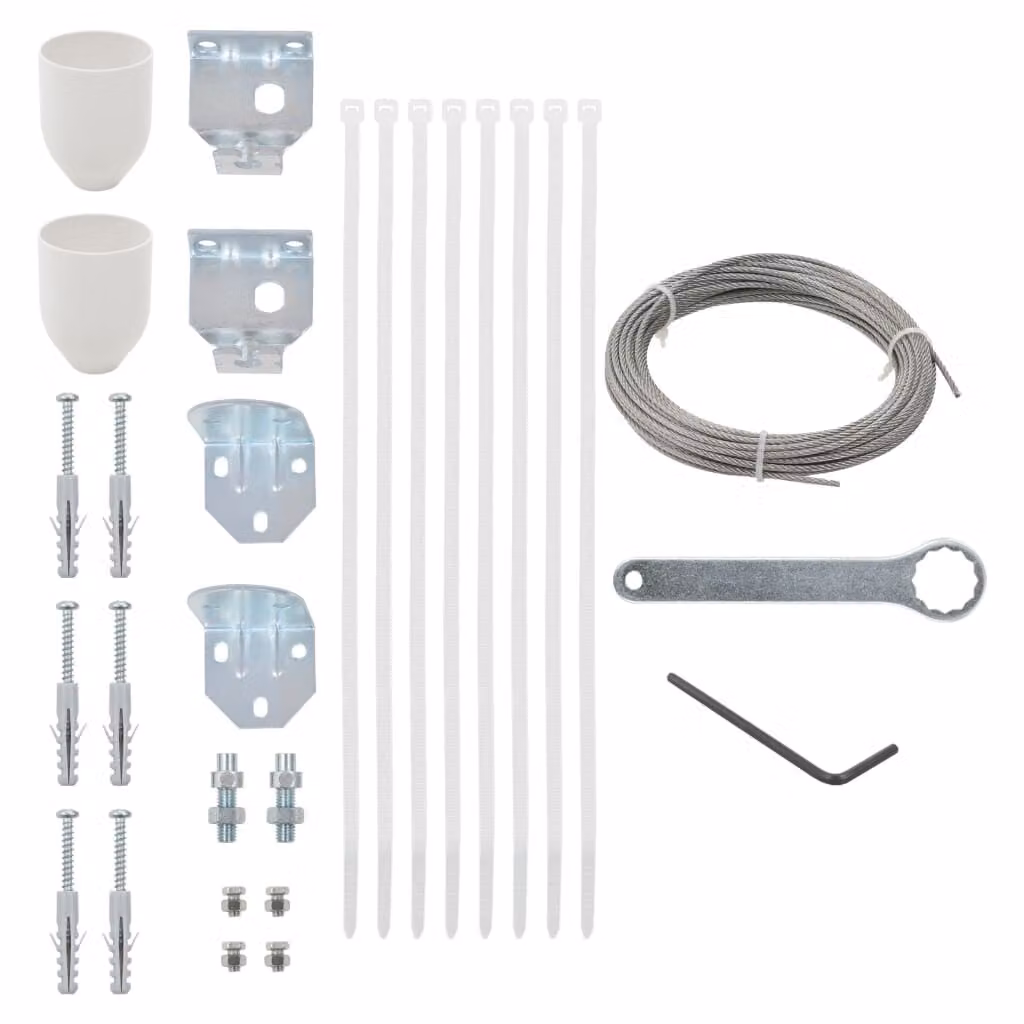 vidaXL Set di accessori per zanzariere per balconi 29 pezzi.