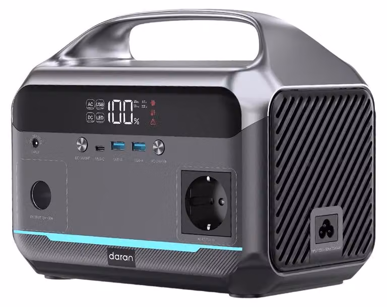 NEO300L - Centrale elettrica portatile a energia solare - Batteria LiFePO4 da 288Wh - Inverter a onda sinusoidale pura da 350W (picco 600W) - Ingresso solare da 100W - Porta USB-C PD da 60W - Presa da 12V per auto - UPS con tecnologia MPPT