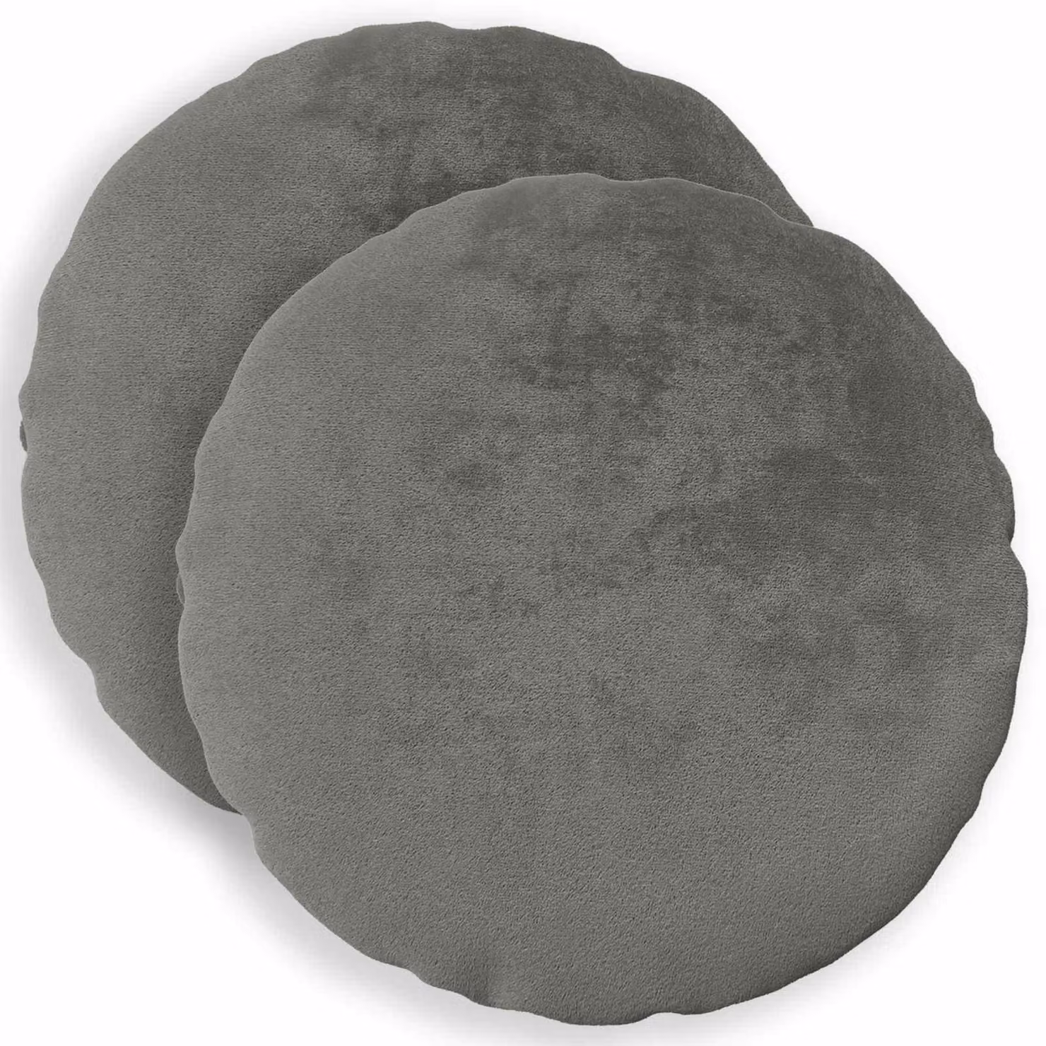 vidaXL Federa 2 pcs HEERLEN Grigio Scuro Ø 40 cm Flanella