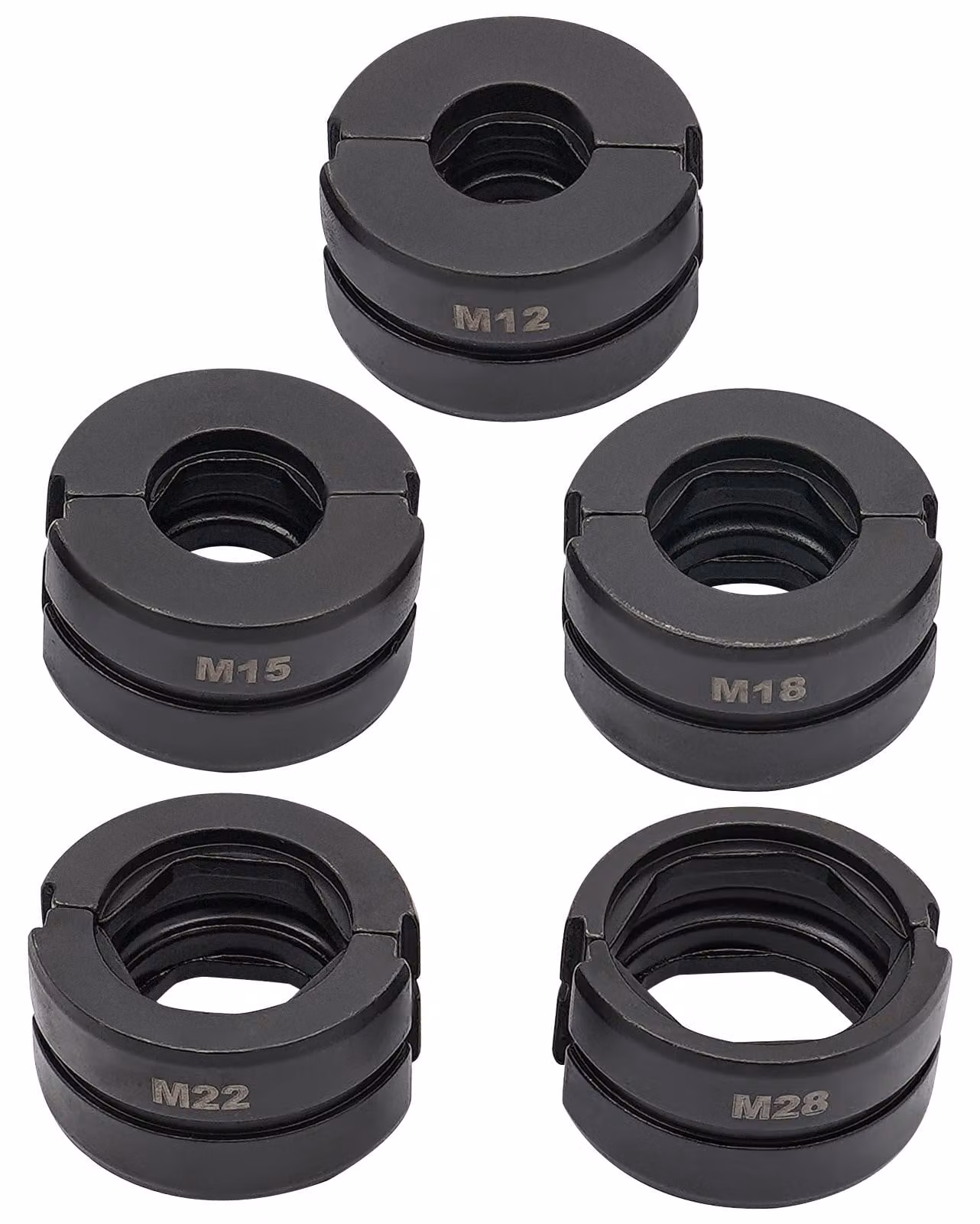 Attrezzo per crimpatura, 5 matrici robuste, compatibilità versatile, nero