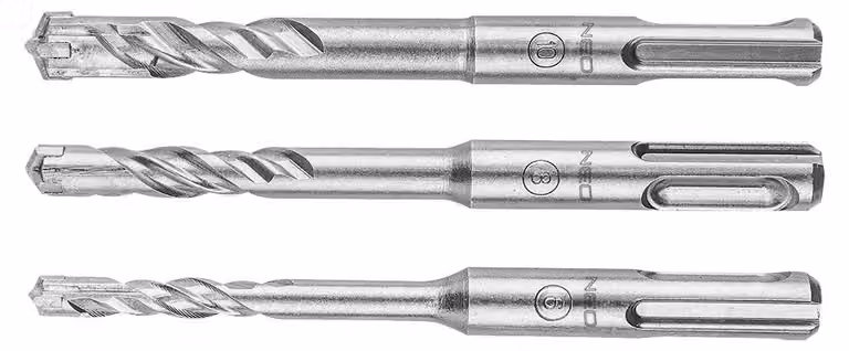 Set di punte per calcestruzzo SDS Plus, quatro, set di 3 pezzi. - 6, 8, 10 x 110 mm
