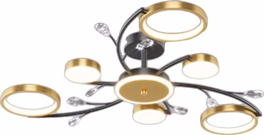Lampadario, regolazione continua dell'intensità luminosa, controllo intelligente, 6 luci, app con regolazione dell'intensità tramite telecomando
