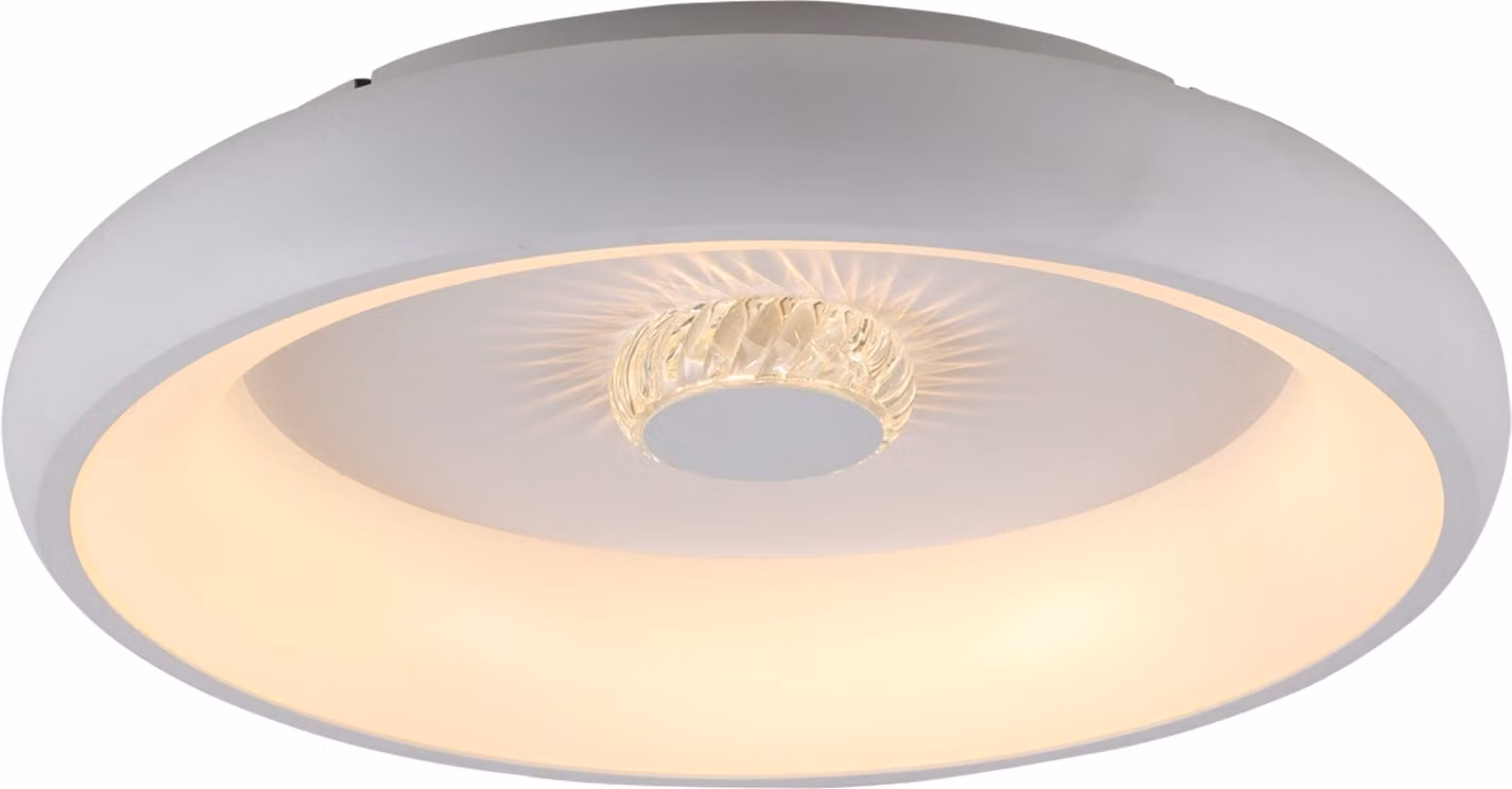 Plafoniera LED - bianco - Ø 45 cm - plastica - metallo - dimmerabile