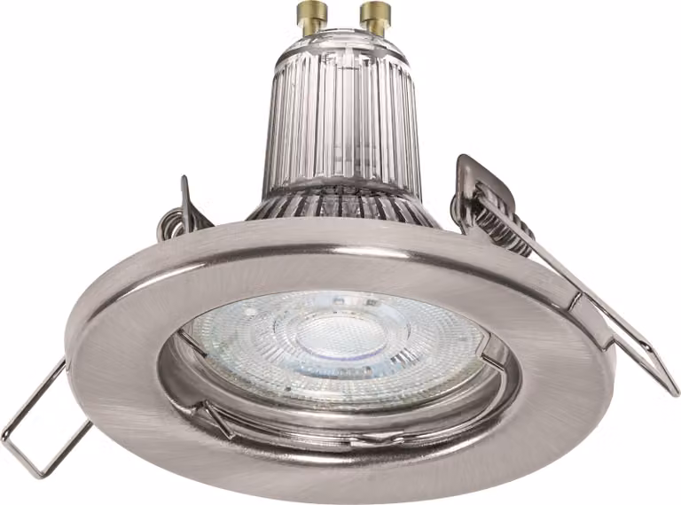 Set di plafoniere da incasso OSRAM con sorgente luminosa OSRAM GU10 LED 3x2,6W in nichel spazzolato, protezione IP20 per interni