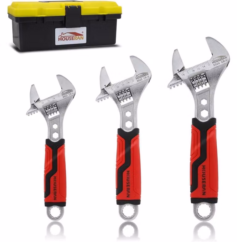 Set di 3 chiavi a Esagono: 160/210/260 mm. Chiavi a Esagono combinate in acciaio Cr-V, con custodia