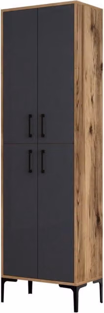 Mobile multiuso in legno "Berlin A" - 60 x 35 x 200 cm - Noce antracite