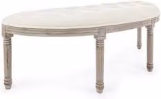Panca a 2 posti TILDE Bizzotto in legno e tessuto beige
