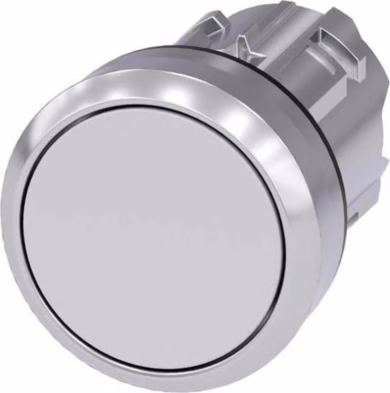 Anello frontale dei pulsanti Siemens in metallo, lucido, attuatore bianco SIRIUS ACT 3SU1050-0AB60-0AA0 1 pz