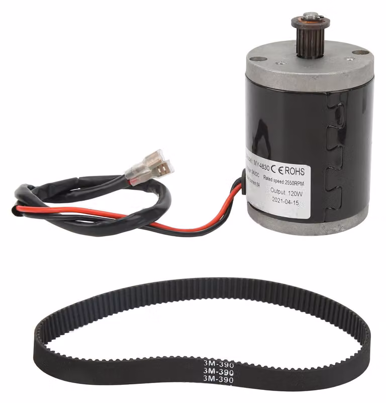 Motore a corrente continua con spazzole, 24 V, 120 W, 6 A, 2550 giri/min, lega di alluminio, silenzioso, elevata velocità di torsione per biciclette elettriche, motore