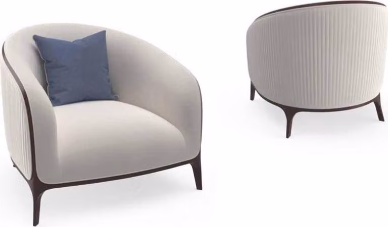 Sessel Design Couch 1 Sitzer Textil Lounge Polster Luxus Sitz Relax