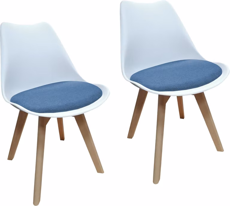 Sedia Atlanta in tessuto set di 2