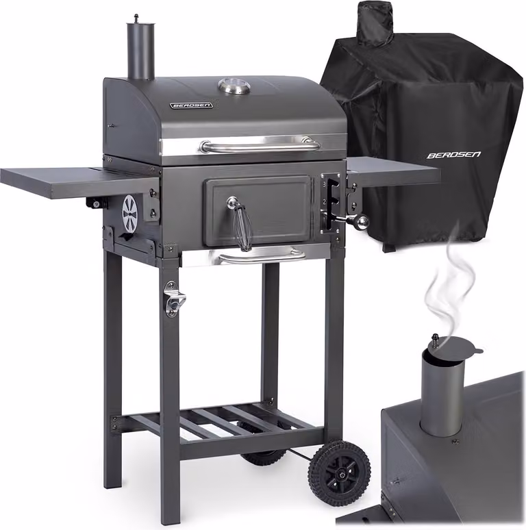 Griglia a carbone nera Berdsen BD-892 con coperchio
